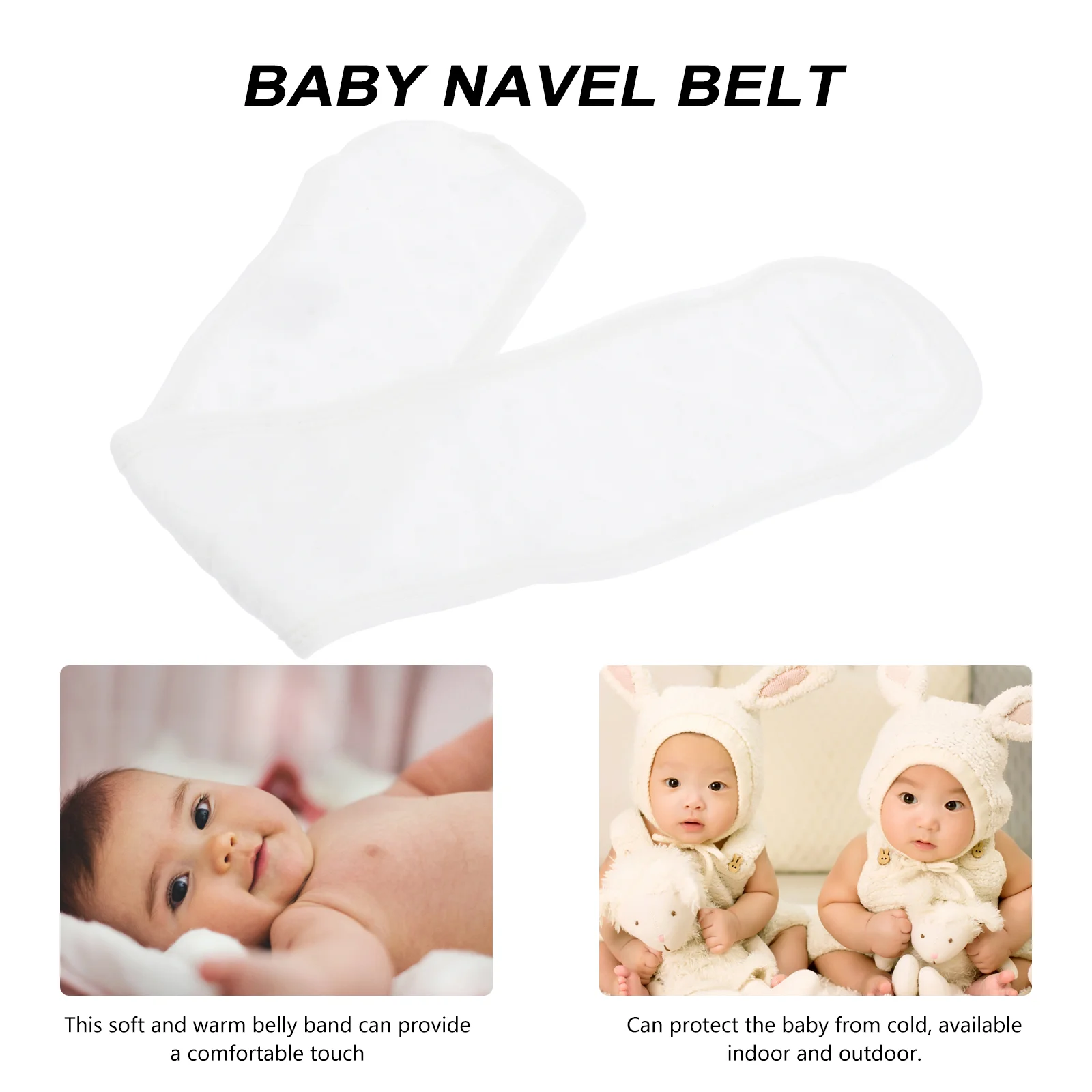 10-teiliger Mädchengürtel für Neugeborene, Nabelschnur, Baby-Nabel-Bauchband, atmungsaktiv, für weiße Jungen