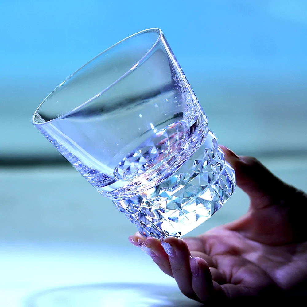 بهلوان كوكتيل ويسكي كريستال إدو كيريكو مصنوع يدويًا، نظارات قديمة الطراز مقطوعة يدويًا، 250 مل