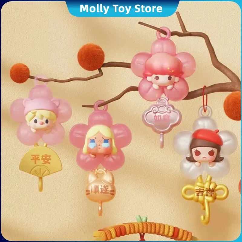 New Year Collection Series Molly Crybaby Skullpanda Dimoo Sweet Bean Labubu Pino Jelly Zsiga Mini Model Anime Figure Decoration