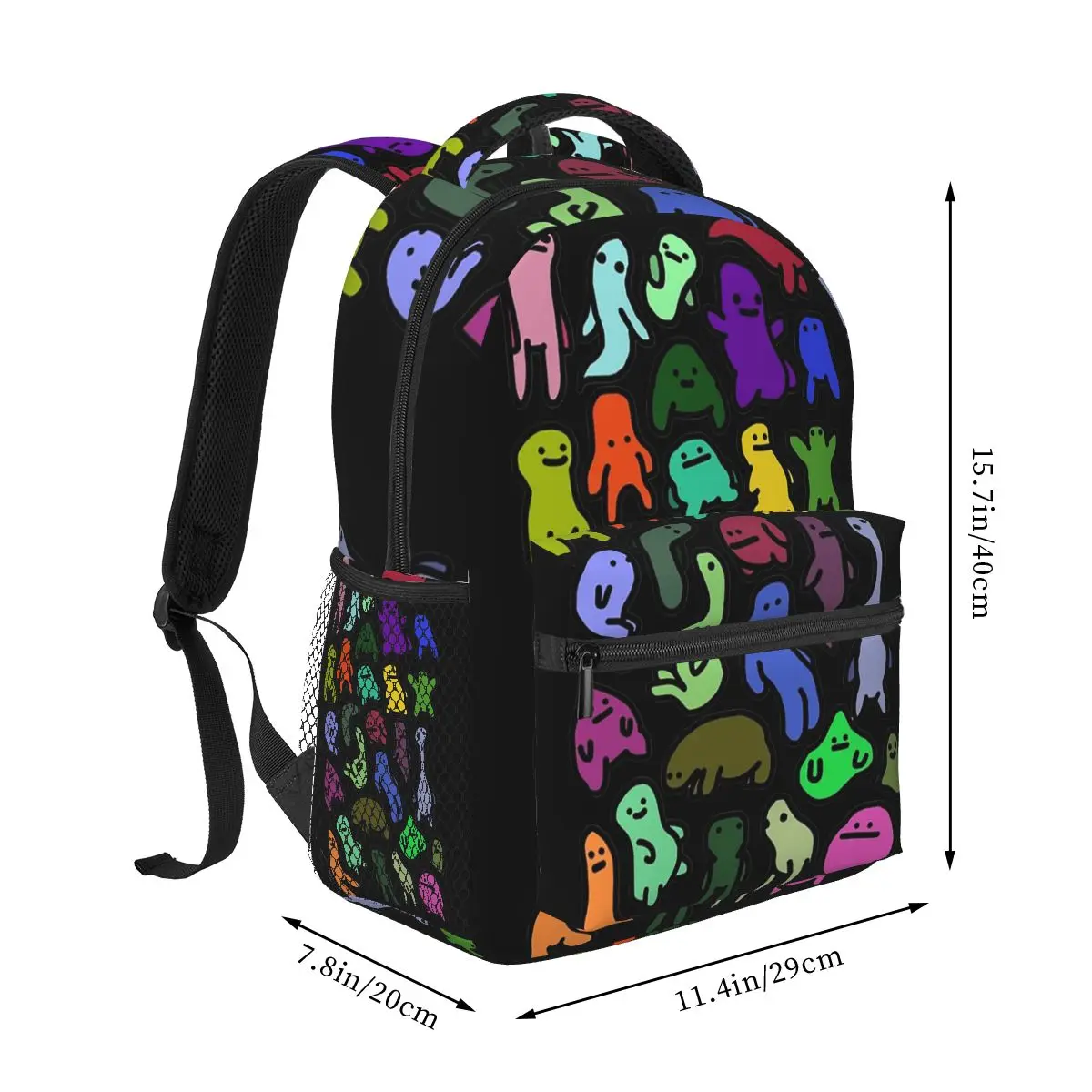 Mochilas Creature Bunch Doodle, mochila para niños y niñas, mochilas escolares para estudiantes, mochila de viaje de dibujos animados, bolso de hombro de gran capacidad