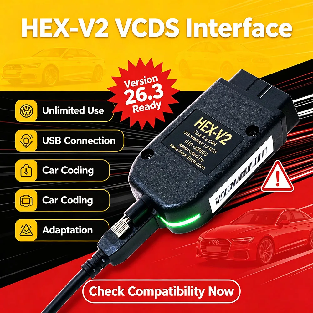 新型2026-vag-com-vcdsインターフェース-vag-hex-v2-アップデート263-vw、アウディ、シュコダ、セアト対応-多言語対応-自動診断ツール-vcdsツール