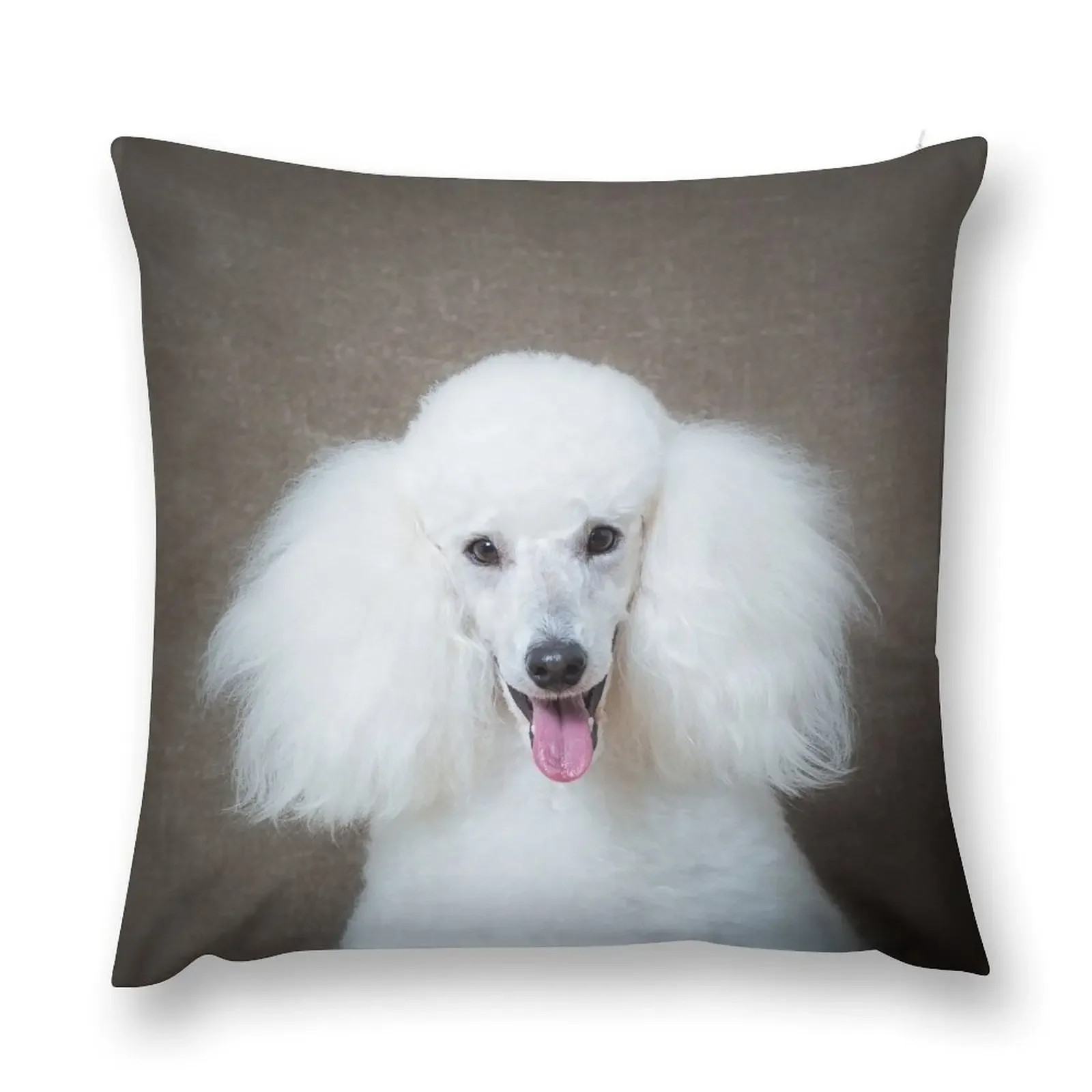 

White poodle cushion Throw Pillow Decorative Cover For Living Room New year pillow