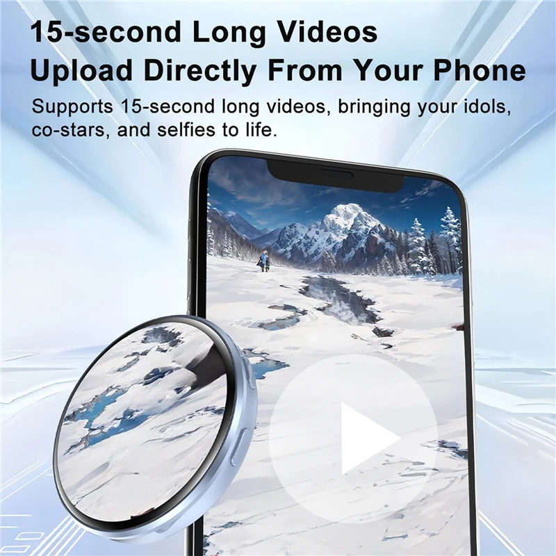 

Smart Dynamic Electronic Badge with 1.7-inch High Definition Circular Display BT 6.0 Dual-Mode Transmission Anime Merchandise