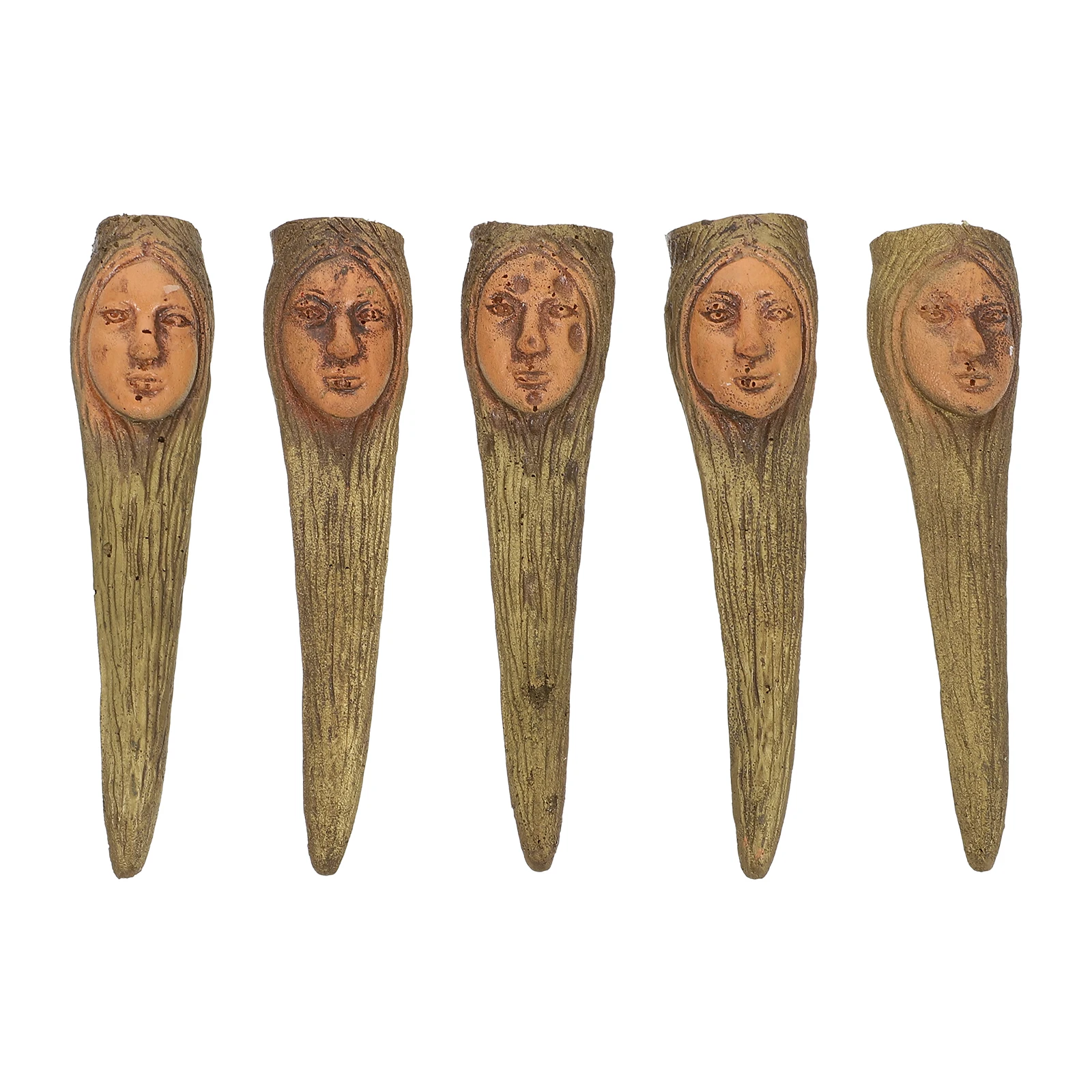 Set di 5 unghie finte con dita di strega in plastica per oggetti di scena per feste in costume di Halloween Accessori per cosplay di burattini Zombie H