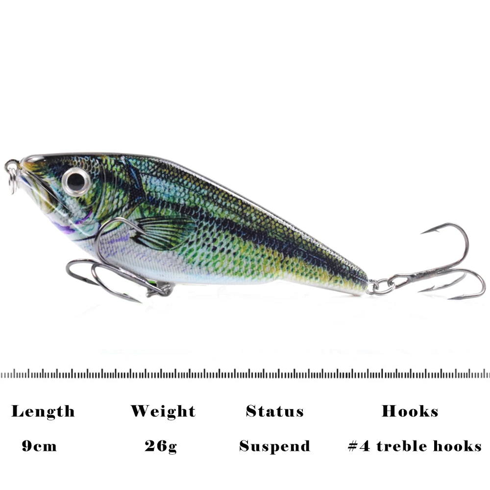 CCLTBA-طعم صيد Jerkbait ، طعم صناعي مثالي لصيد المسكي أو الرمح ، 3.5 بوصة ، 26 جم #3