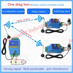 LC202 Switch Quantity Wireless Transmission Module Remote Control Relay Output Water Pump Float Control Switch Remote Control