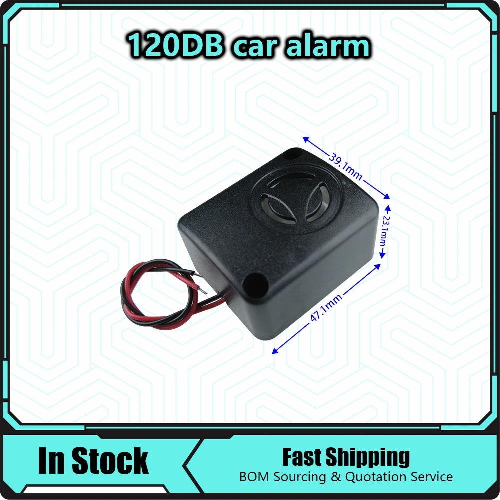 QSI-4840 Anti-theft Car Burglar Alarm 6/12/15V 120dB Active High Decibel Buzzer Safe Box Burglar Alarm Car Accessories