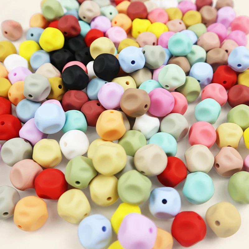 100pcs Wholesale Baby Silicone Beads BPA Free for Pacifier Chain Loose Beads Newborn Teething Chew Toys DIY Jewelry Accessories