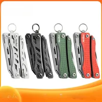 Mini Flagship Red/Green 10 IN 1 Multi Functional Folding EDC Hand Tool Screwdriver Mini Pliers Bottle Opener Outdoor