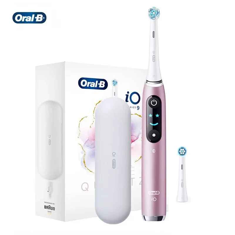 

Электрическая зубная щетка Oral B IO Series 9, умная перезаряжаемая электрическая зубная щетка для взрослых, датчик давления, таймер 2 минуты, 7 режимов чистки