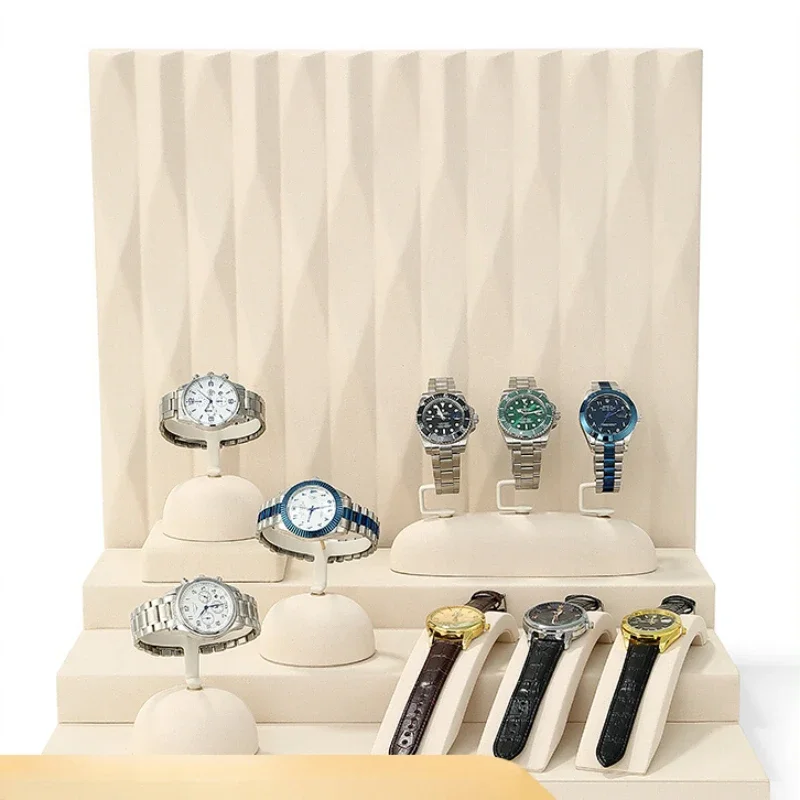 

Белая подставка для часов из микрофибры, подставка для часов, витрина, счетчик прямых трансляций, опора для дисплея часов