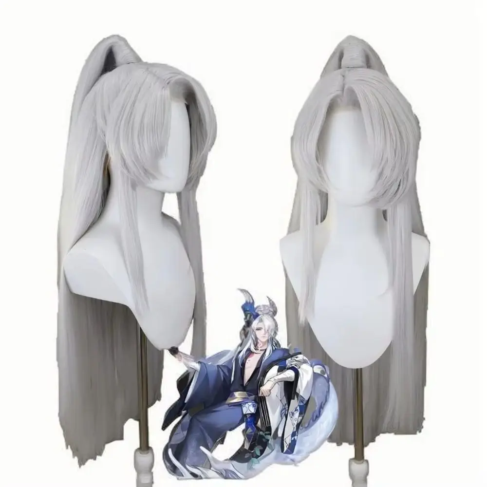 100 cm Azur Lane Vanguard Cosplay Wig Anime Game Hair Lolita Hairdo Teased Hair Weft Clip-in Hair Extension for Voluminous Style