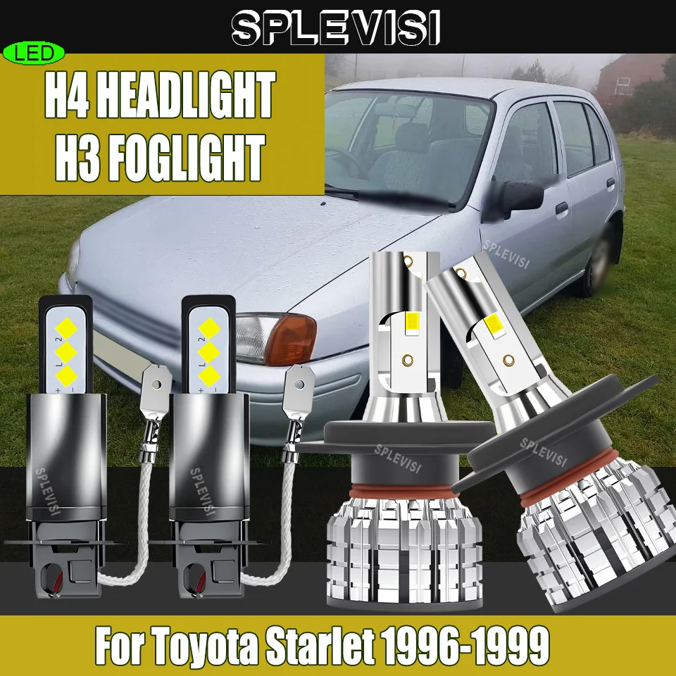 

Car Lamp LED Headlight Fog Light Bulbs 9003 H1/448 – 12V – High Visibility in Rain & Fog For Toyota Starlet 1996 1997 1998 1999