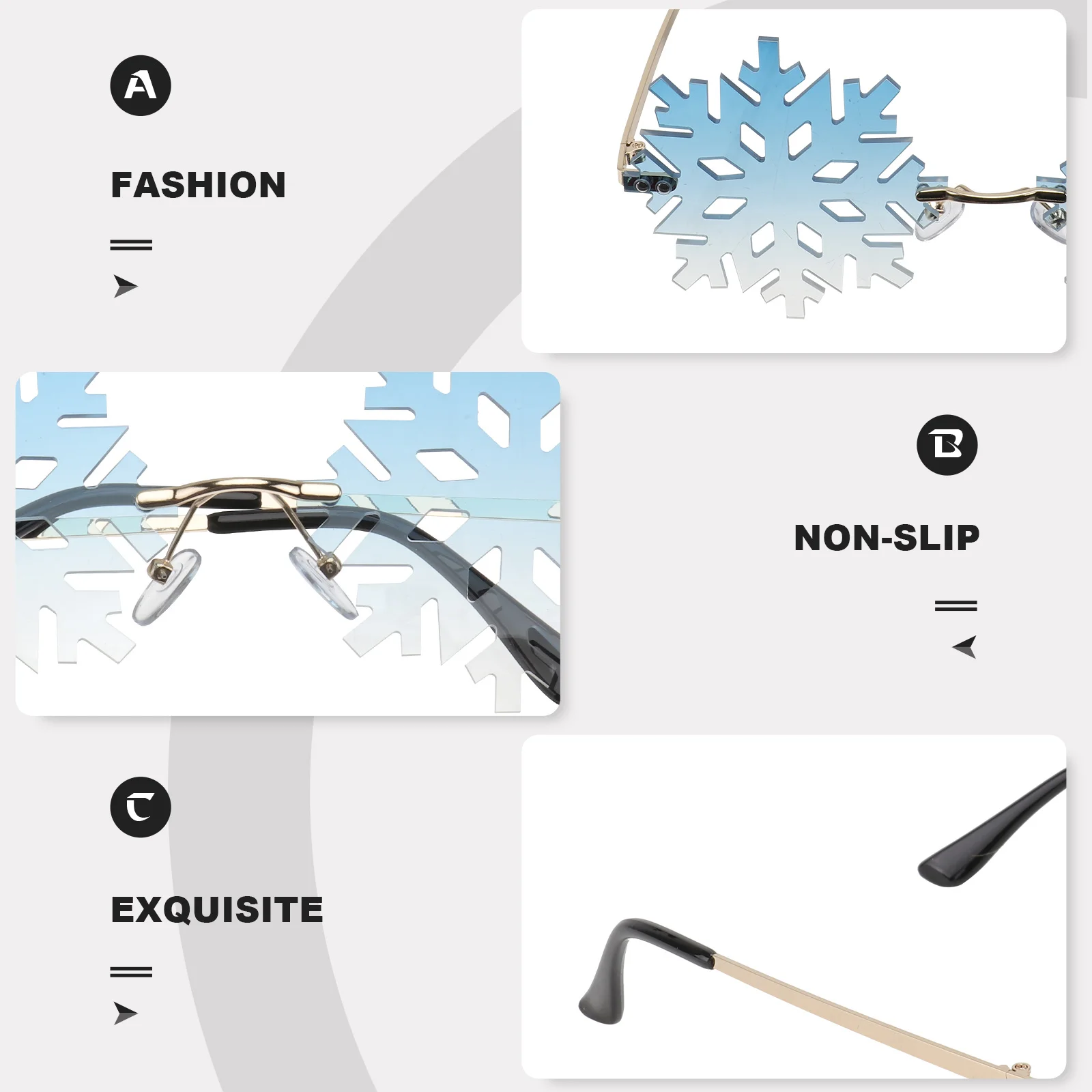 

1Pcs Mirror Lens Sunglasses Stylish Durable Party Glasses Decorative Eyeglasses Performance Props Sun Glasses Funny Eyeglasses