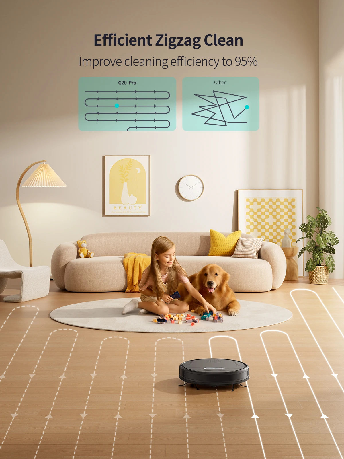 HONITURE Aspirateur Robot Laveur Poils Animaux, Aspirateur Robot 3 en 1, 6000Pa Ultra-Fin et Silencieux, Alexa/WiFi/APP/Télécommande, Idéal pour Les