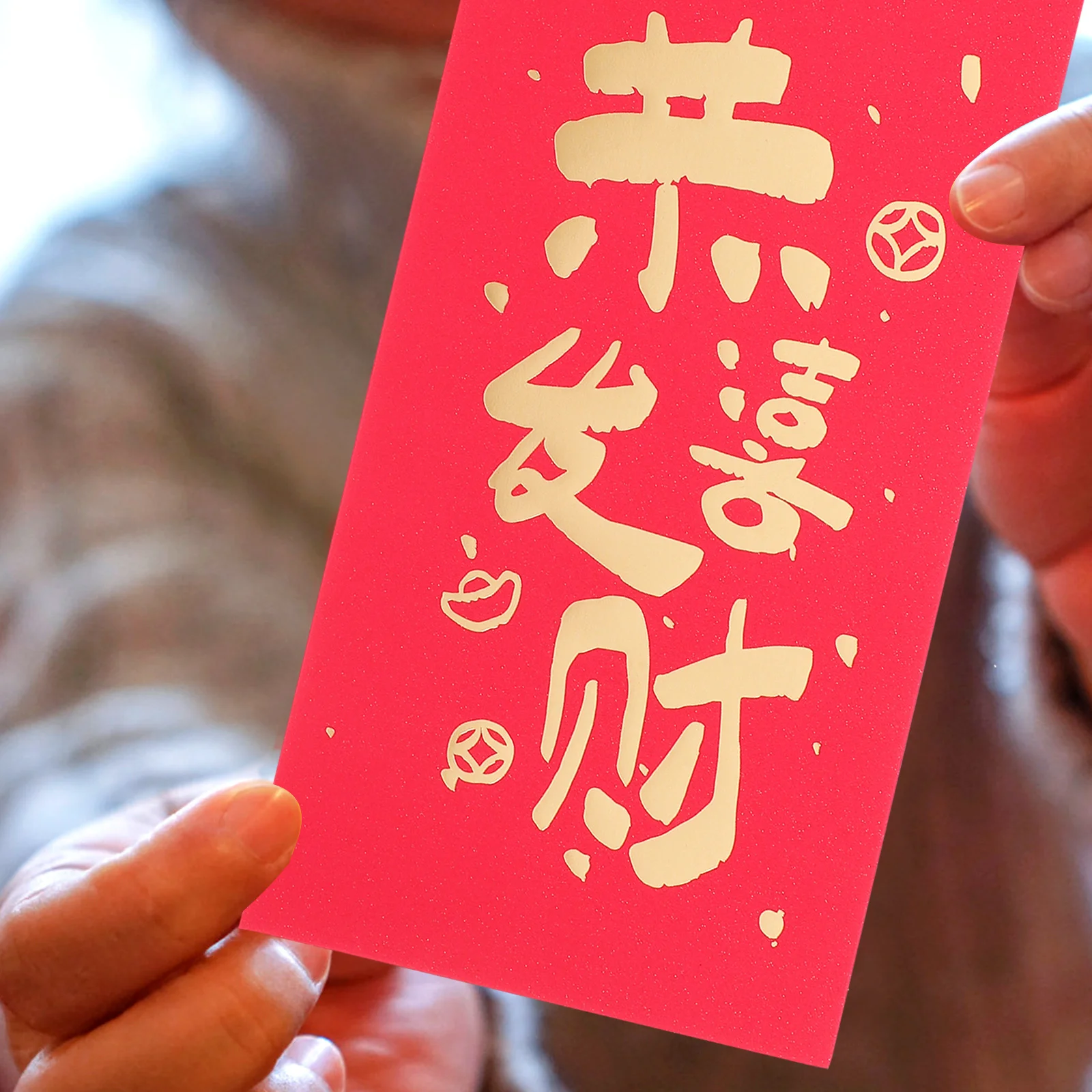 

6 шт., красные сумки-конверты, утолщенная бумага, традиционный китайский стиль, счастливые пакеты для денег, весенний фестиваль, подарочные мешочки для денег