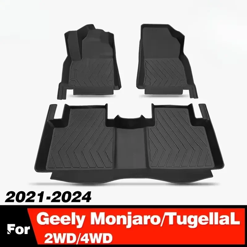 Всепогодный напольный коврик из ТПЭ для Geely Monjaro/Tugella L 2WD/4WD 2021-2024 2023 2022, ковер, аксессуары для защиты салона автомобиля