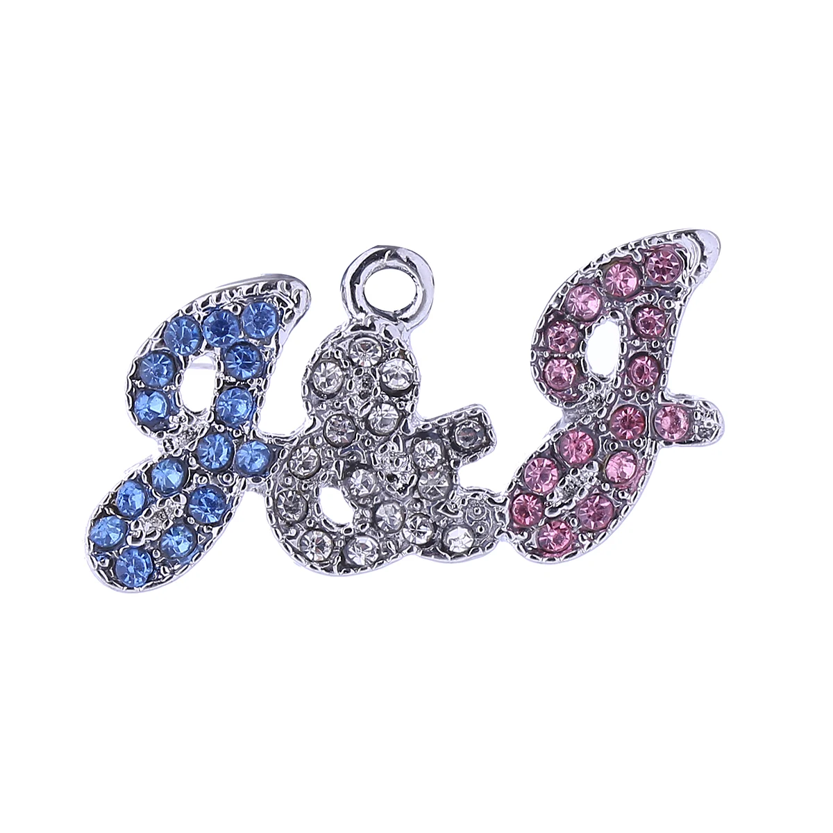 Fashion Earring Necklace Making DIY Rhinestone J & J Charms 1938 Jack Jill Member Pendants