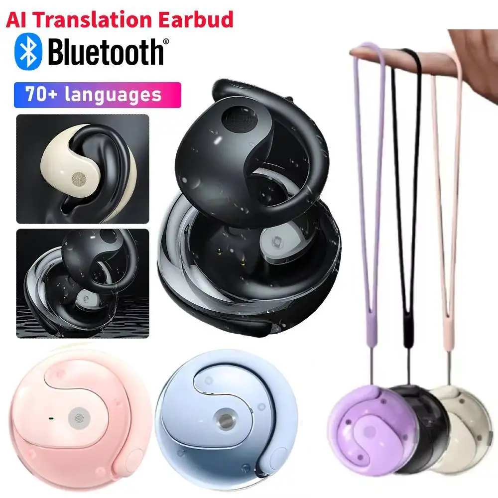 Wireless BT Translation Earbuds Real-time Translation Language Translation Device Over 70 Languages Voice Translator Earbuds