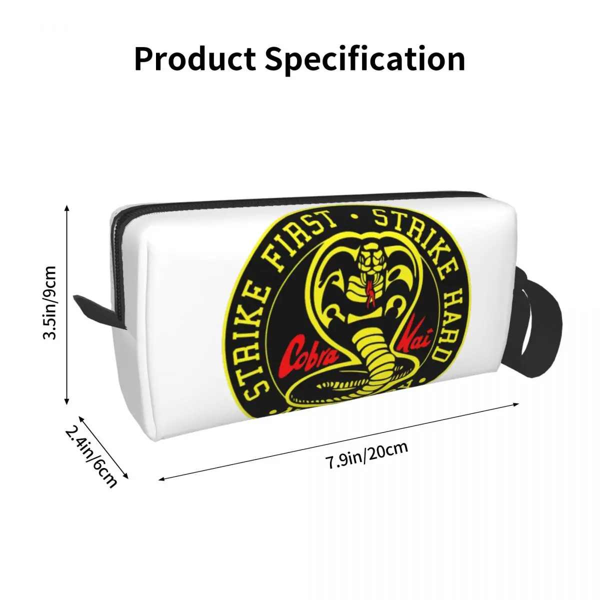 Cobra Kai No Mercy Pencil Cases Large Storage Pen Bags Pen Box Pencil Pouch For Boys Girls Students Stationery Makeup Bag