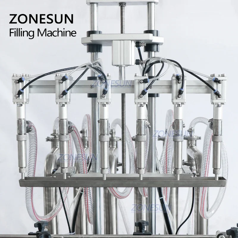 ZONESUN ZS-YT6T-6Y Automatic Pneumatic Fruit Juice Soap Detergent 6Heads Bottle Filling Machine Line With Cheap Price