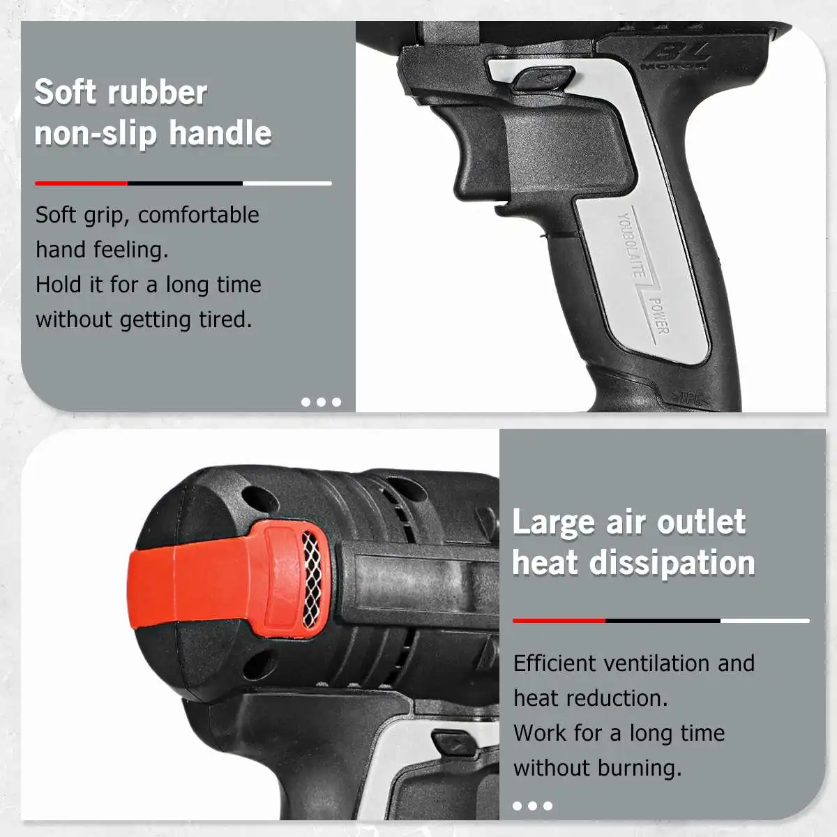 Imagem -06 - Cordless Brushless Impact Wrench Stepless Mudança de Velocidade Adaptado para 18v Makitas Bateria 18v 800n.m