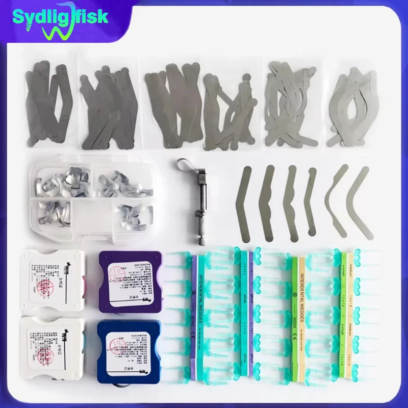 Dental Tofflemire Gingival Wall Lifting Kit Sectional Contoured Matrices Matrix Bands Dentistry Tooth Restoration Materials Tool