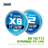 Kingdom Fishing Line 150m 8 Strands 12 Strands Braided Long Casting Japan Monofilament PE Line Saltwater Fishing Tackle Wire