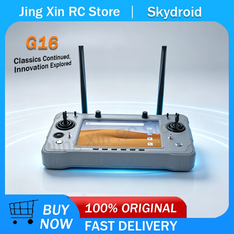 SKYDROID G16 16-Channel RC Transmitter 30KM Dual-Band 2.4G/5.8G with 7-Inch HD Touch Screen Android 13 for Industrial UAV Contro