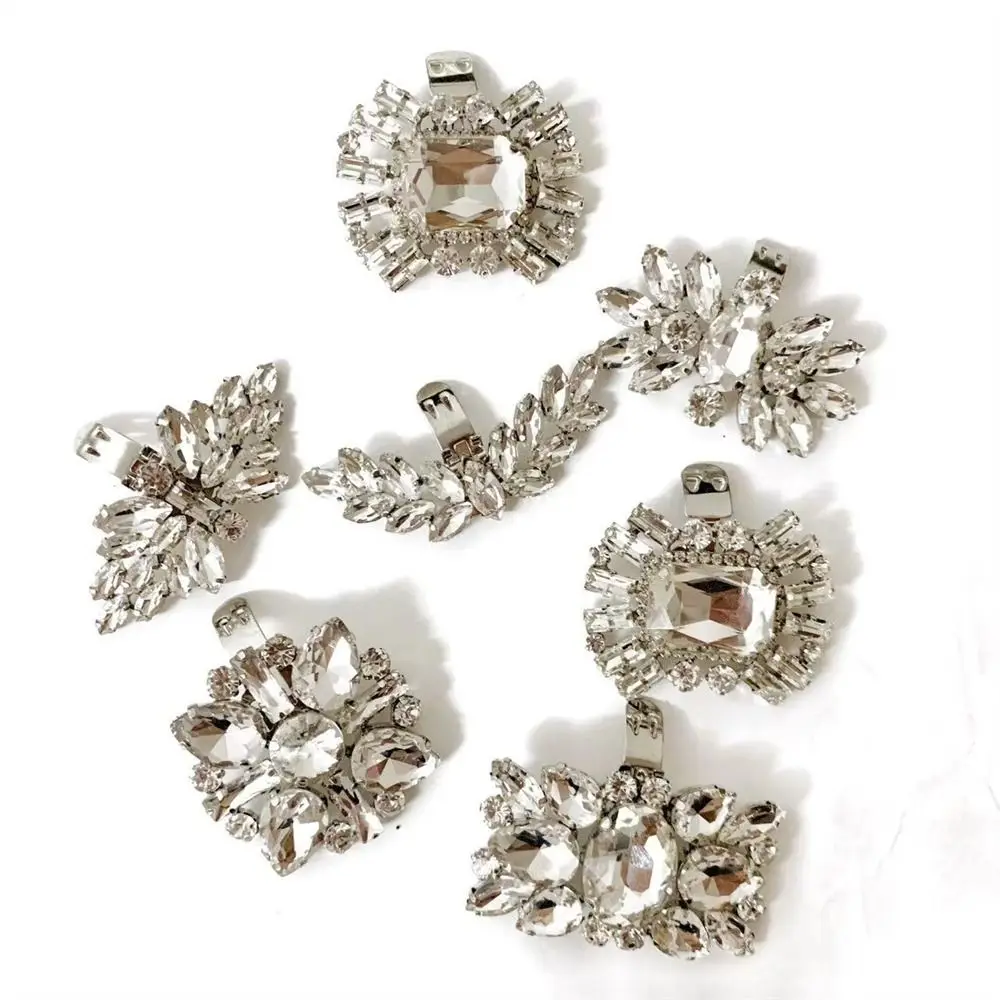

1PC Shiny Rhinestones Shoe Clips Crystal Removable Bride Shoes Decoration Charm Buckle Lady