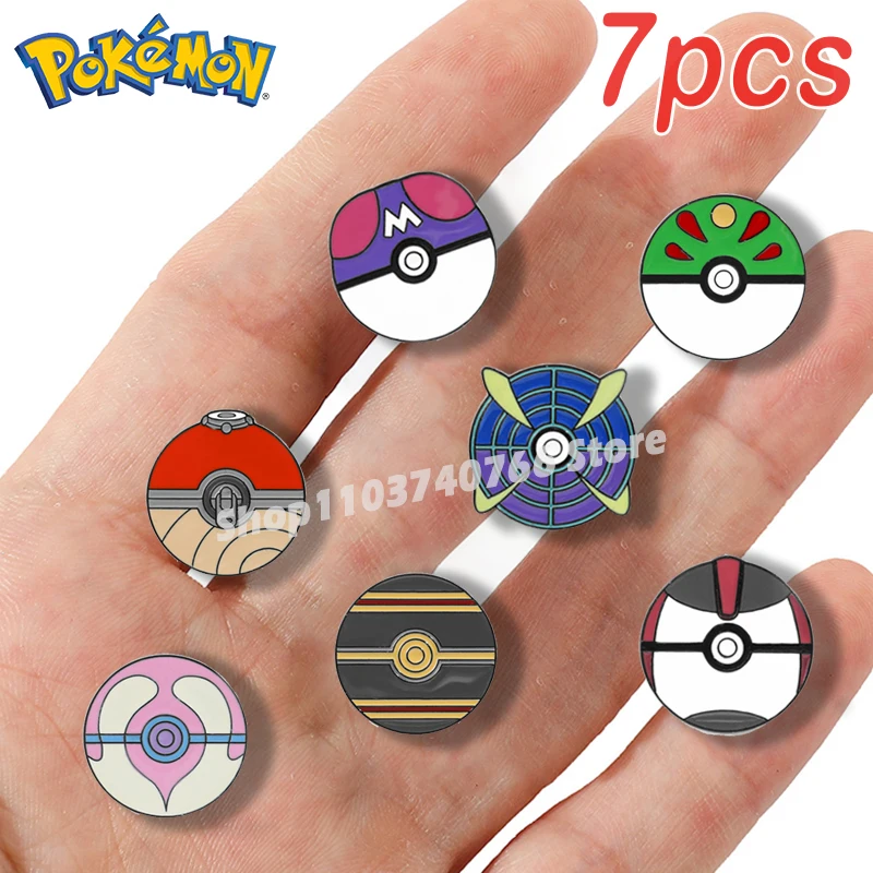 

Pokemon Poké Ball Enamel Pins Anime Game Brooches Badges Dusk Ball Love Ball Shirt Backpack Decoration Cosplay Props Accessories