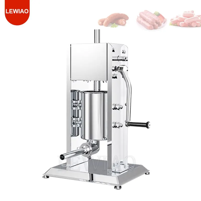 Sausage Maker Stainless Steel Vertical For Commercial Stuffer Filler Manual 3L 5L 7L For Home Make Sausage Filling Machine