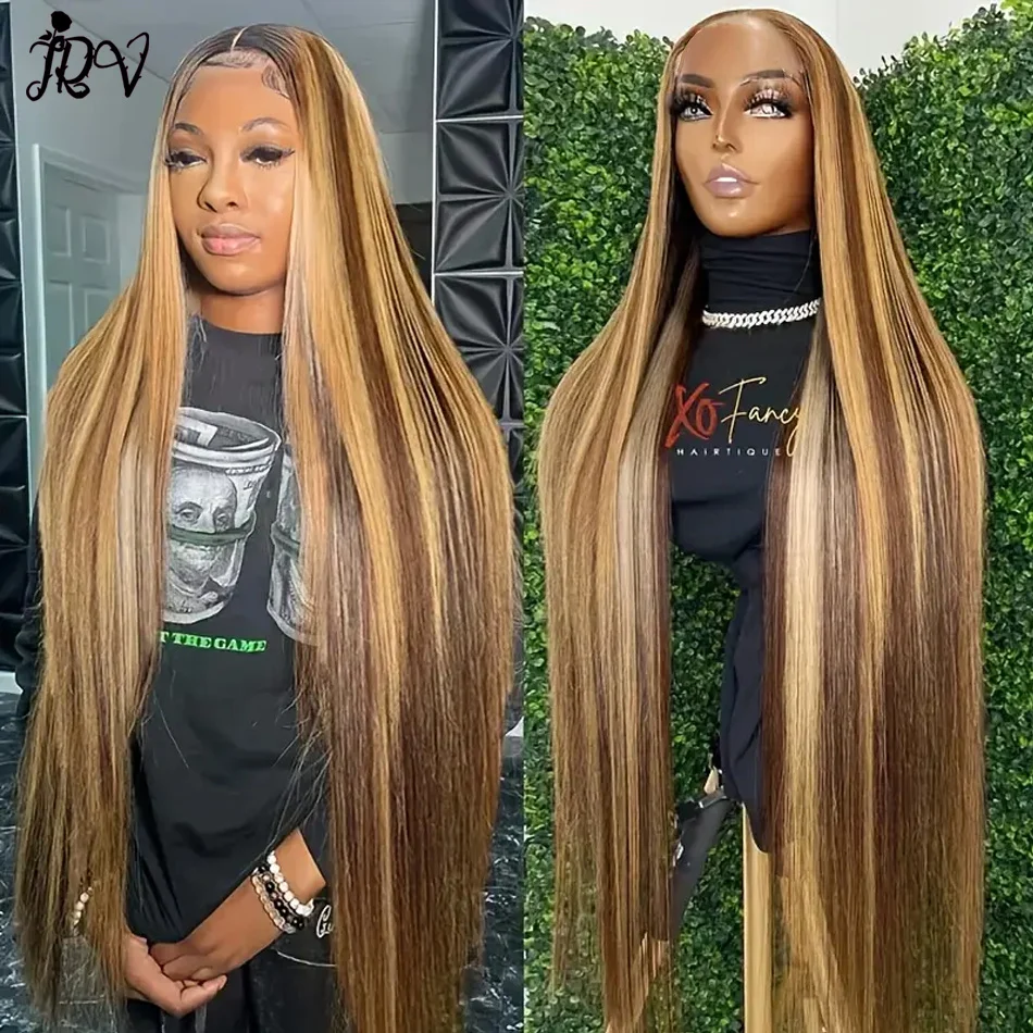 13x4 HD Lace Front Human Hair Wigs 613 4/27 Straight Brazilian Straight Lace Frontal Wig For Black Women Colored Wig