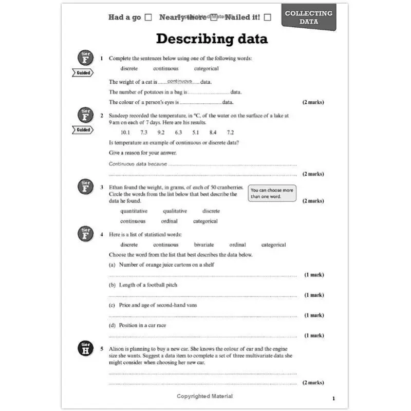 بيرسون مراجعة Edexcel GCSE إحصائيات مراجعة المصنف لعام 2025 و2026 امتحان بيرسون بيرسون التعليم 9781292191614 كتاب #4