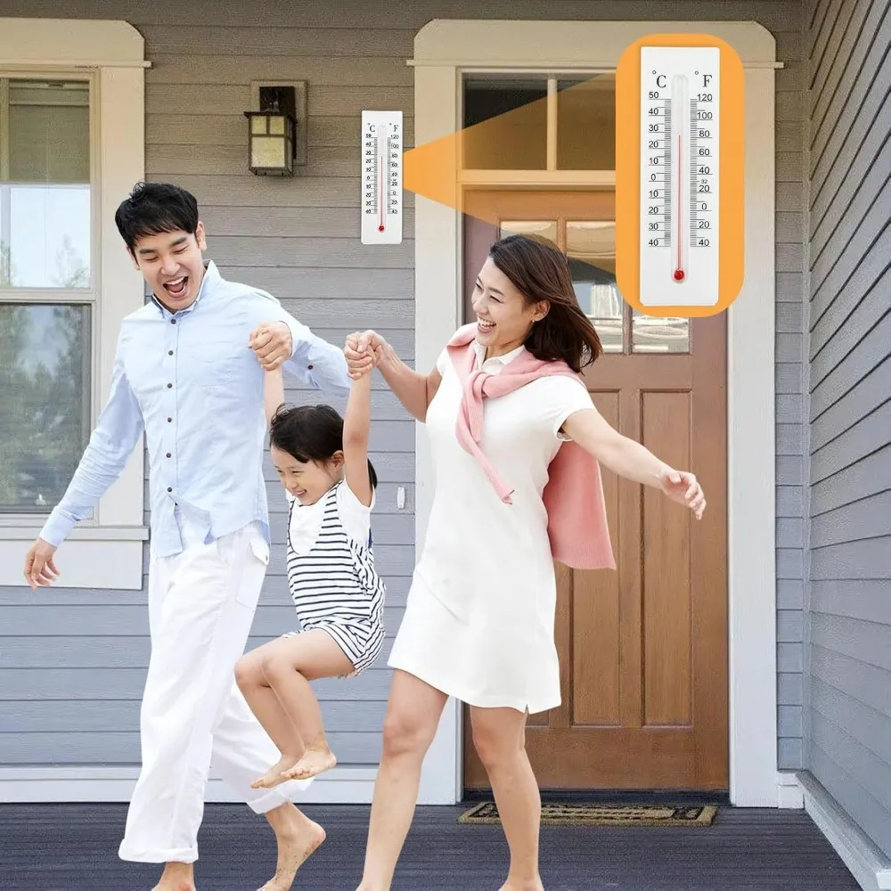 Wall Mounted Thermometer Key Hider Box Decorative Thermometer Plastic Key Safe Lockbox Versatile Hanging Hook Key Rack Cabinet