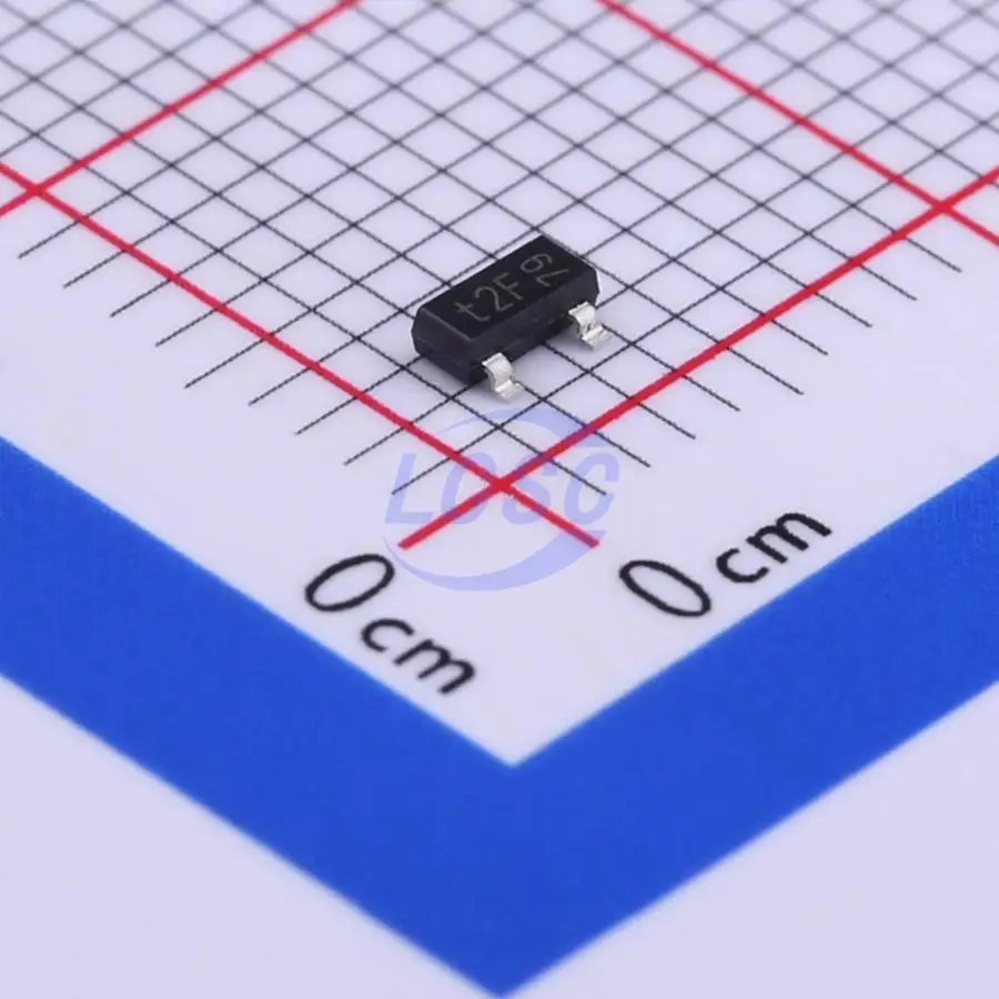 20-100개/몫 기존 PMBT2907A,215 SMD 60V 250mW 600mA PNP SOT-23 바이폴라(BJT) 트랜지스터 t2F