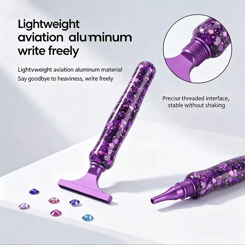 HOMFUN New 1-25 Head Diamond Painting Pen Tip, Sturdy and Durable Thin Multifunctional Threaded Tip Embroidery Nail Art Tool view 2