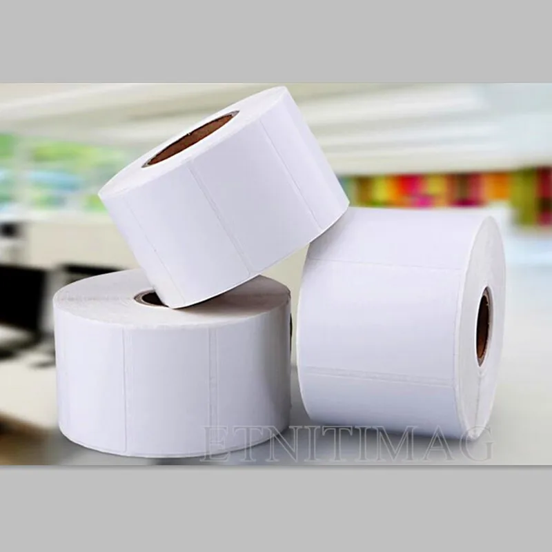 White PET Label Sticker 50x40mmx1000 pcs Waterproof PET Sticker For Electronic sticky label paper for address label paper