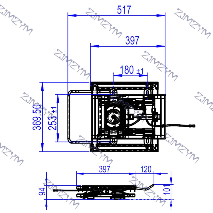 Shock-absorbing Base For Bus Seat Suspension Base Truck Pneumatic Air Suspension for Truck Driver's Seat Air suspension