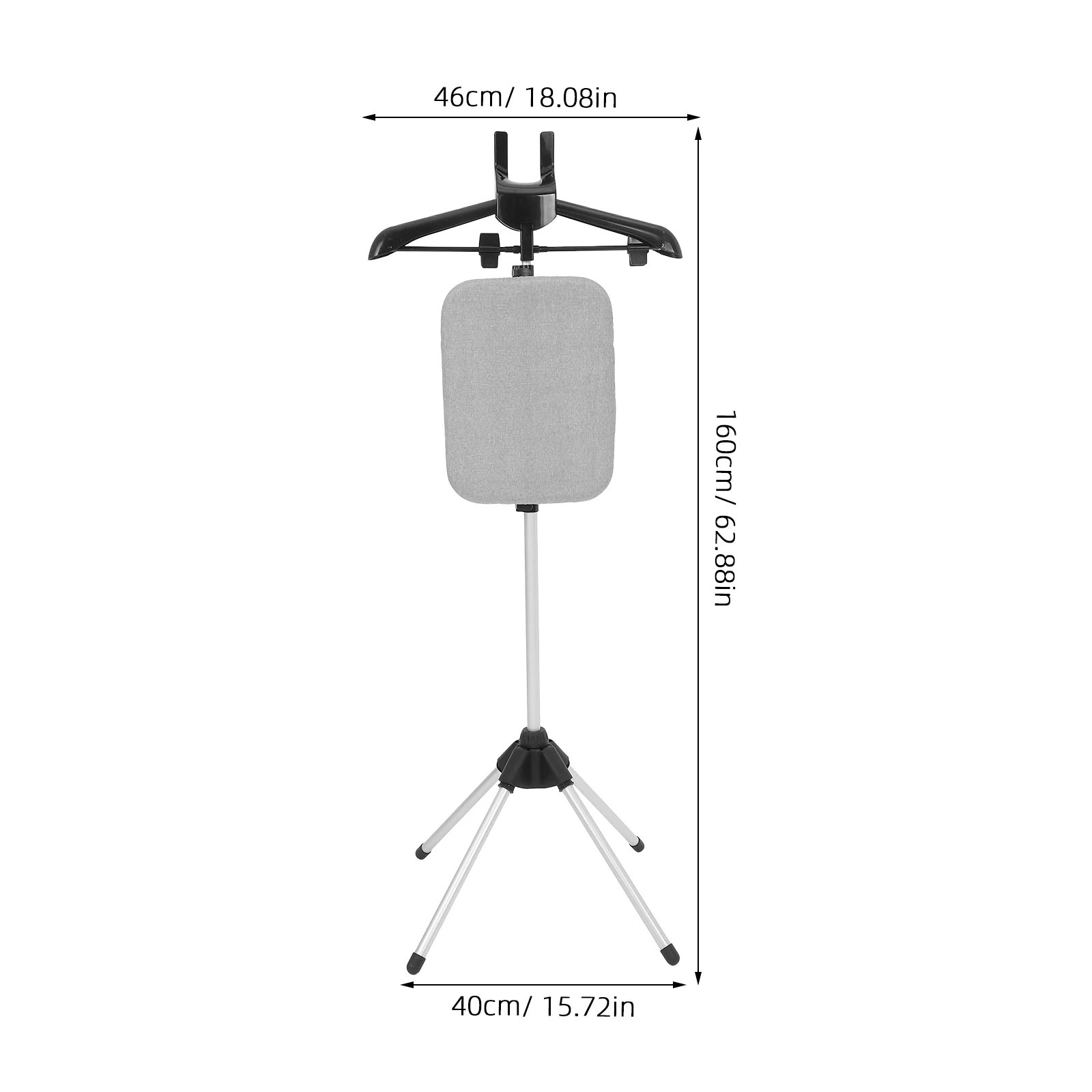 Ironing Hanger with Plate Steamer Clothes Bracket Adjustable Stand Coat Drying Collapsible Clothes Steamer Coat Handheld Board