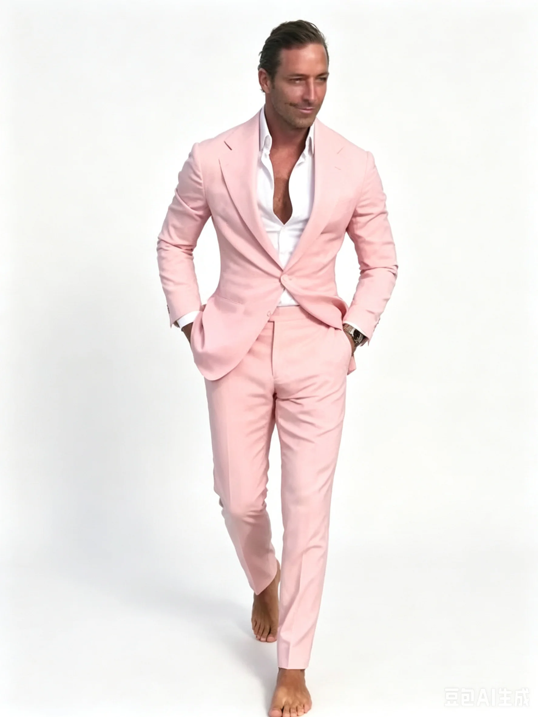 2 Pieces Pink Slim Fit Men's T - огляд і ціна Men Formal Wear Pink