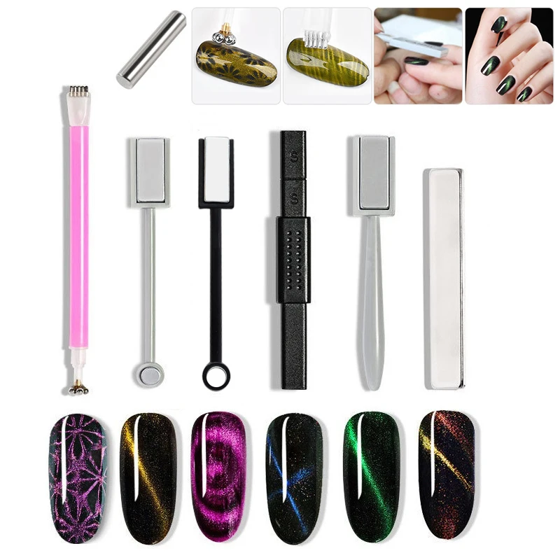 Multi-Function Cat's Eye Strong Magnetic Magnet Stick Pen Nails UV Gel Polish Nail art Decoration Accessories Makeup Tool