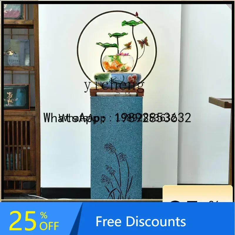

x1 Fish Tank Living Room Entrance Floor-standing TV Cabinet Beside Fountain Desktop Opening Gift