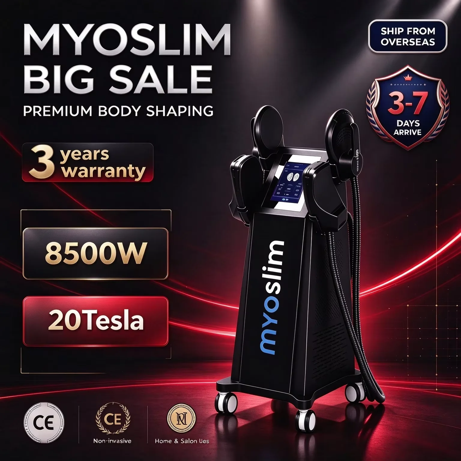 11.11 Myoslim Professional EMS 8500W Machine Body Sculpting Muscle Stimulation Fat Burning EMS Slimming Beauty Equipment