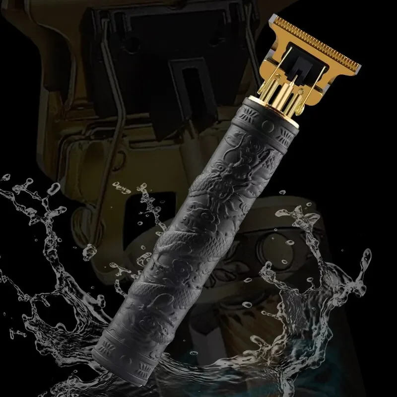 Electric Haircutter For Men Black Long Dragon USB Charging Electric Engraving Haircutter Barber Shop Electric Faders Shaved ABS7 image 4