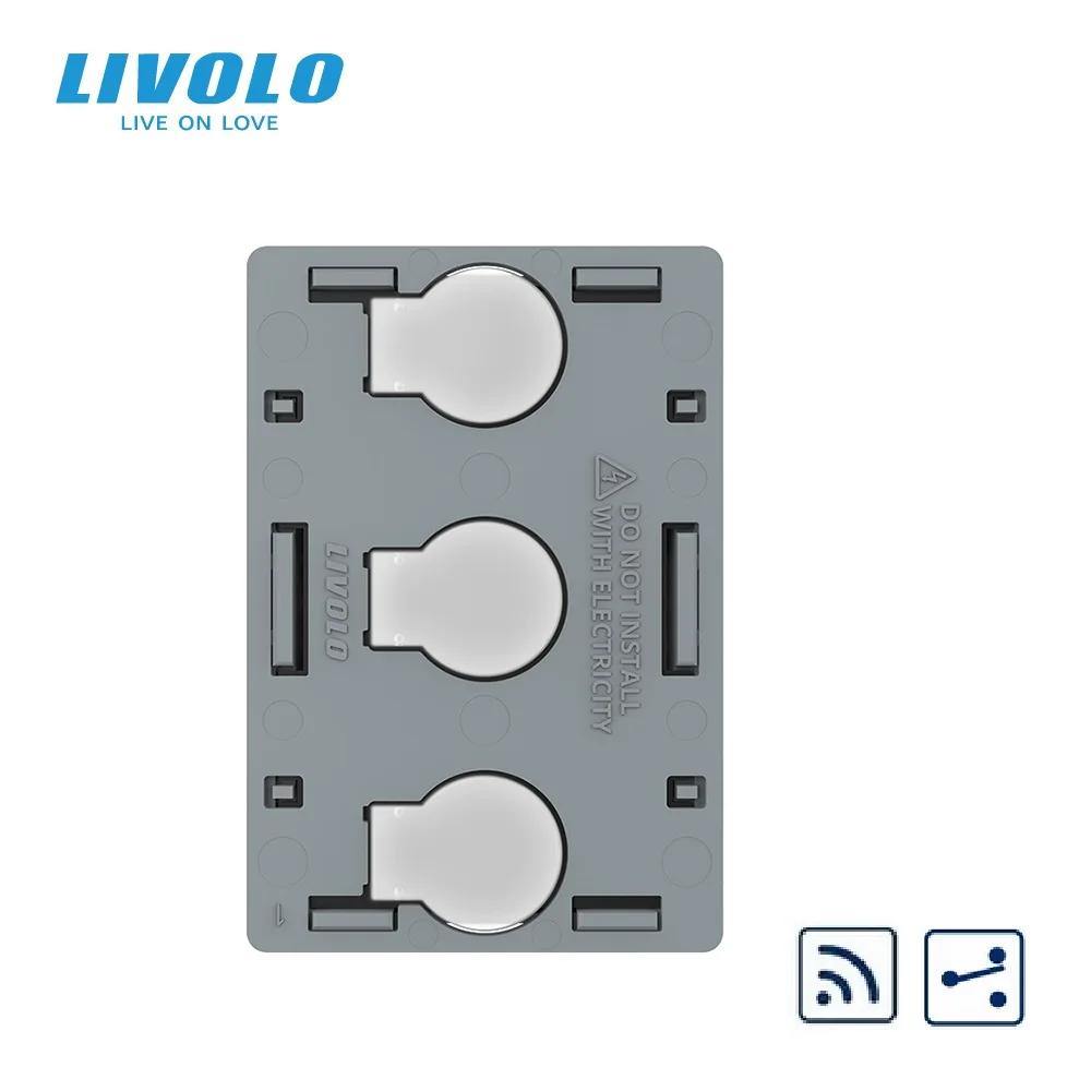 Livolo 3 Gang 1 Way Switch Module For US Standard Panels,AC 110-250V,Touch Screen Control