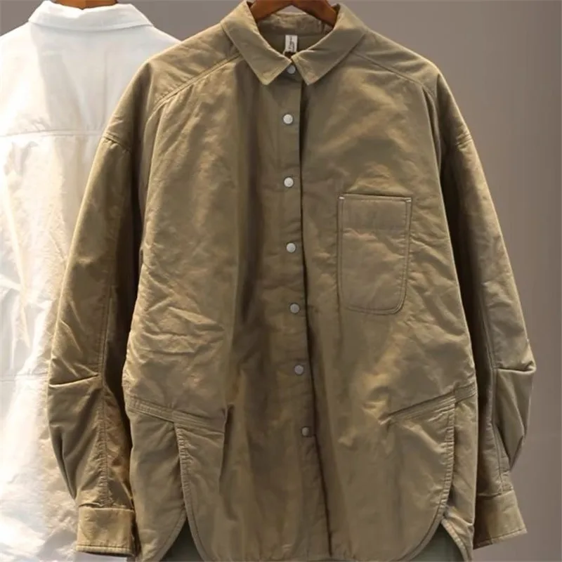 

2025 New Autumn Split Cotton Jacket Women Chinese Style Long Sleeve Loose Female Jacket Chic Runway Warm Womens Clothing