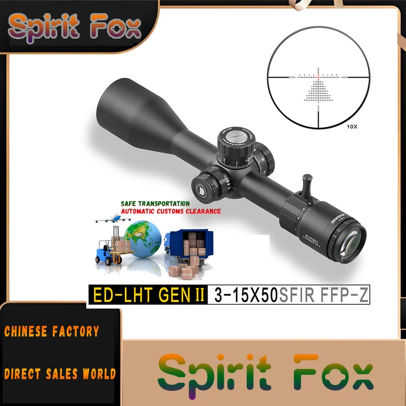 

Оптический прицел ED-LHT GEN2 3-15X50SFIR FFP-Z с прямой фронтальной регулировкой, новая улучшенная версия, импортный, со сверхвысокой светопропускной способностью, цельноугольный, с полной регулировкой по высоте.