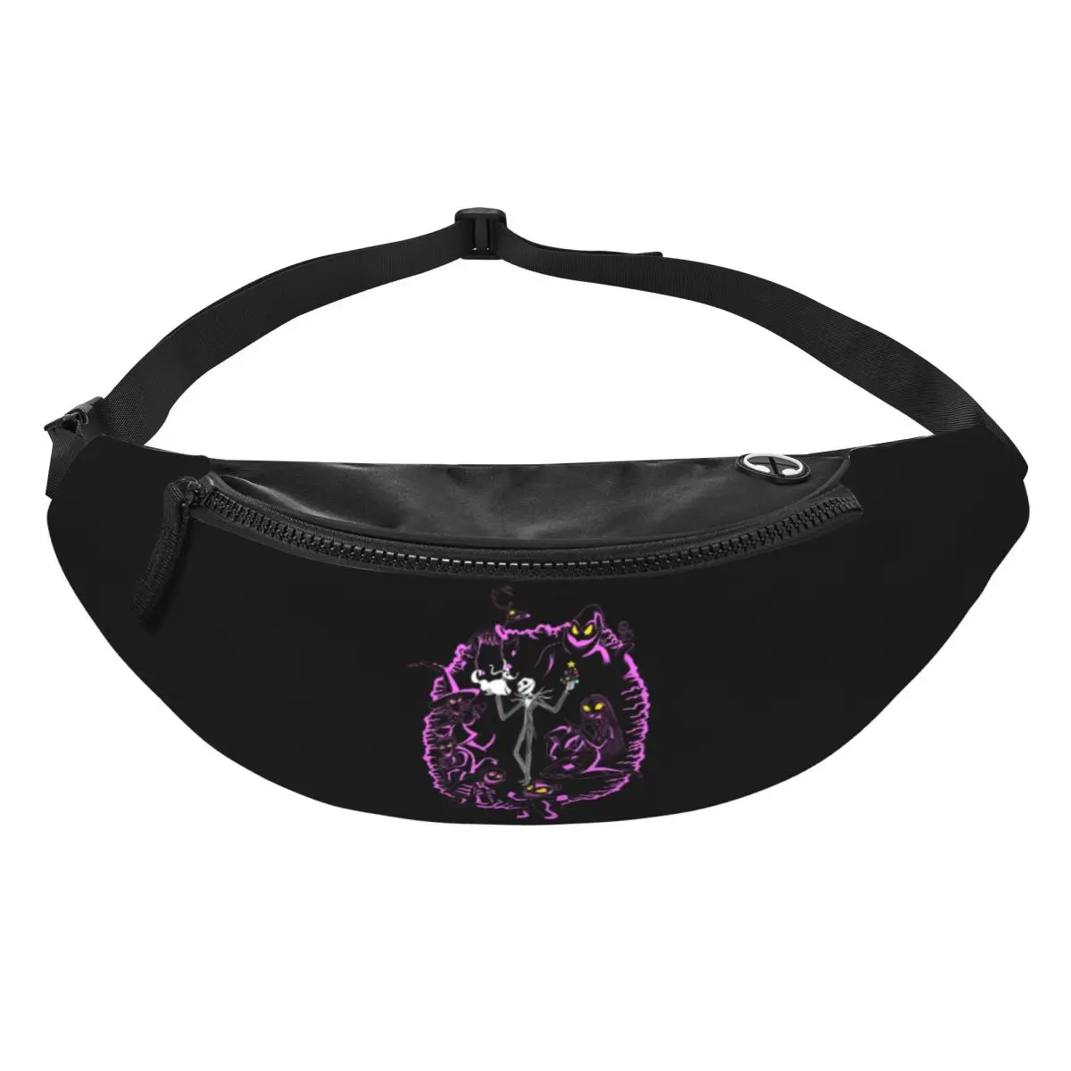 

Custom Jack Anime S-Skellingtones Fanny Pack Women Men Fashion Crossbody Waist Bag for Hiking Phone Money Pouch