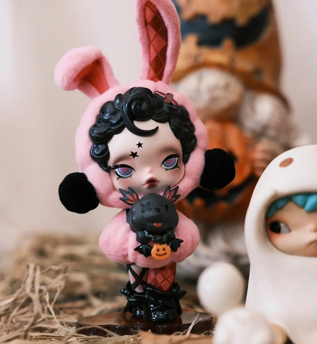 

Genuine Skullpanda Bunny Or Doggy Figures Halloween Series Kawaii Collection Desk Decor Adult Kids Toy Children Birthday Gifts